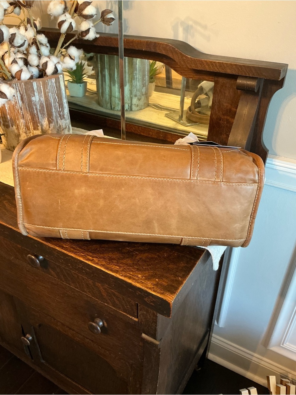 Frye Tan Leather Satchel - Picture 7 of 12